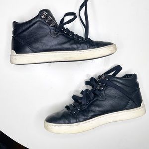 Rag & Bone Leather High Top Lace Sneakers Black Size 36 US Women’s 6